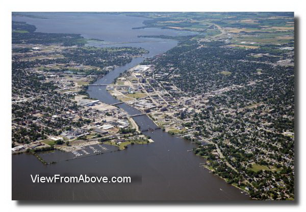 Fox River at Oshkosh, Wisconsin  Aerial Photos