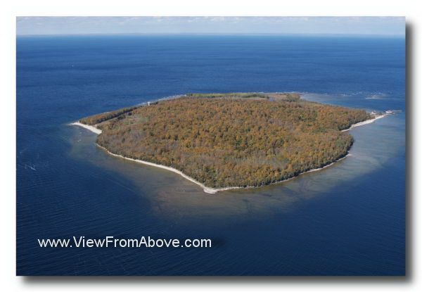 Aerial Photo Plum Island, Door County, Wisconsin