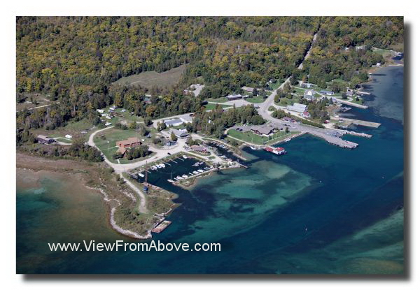 Washington Island Harbor Aerial Photo